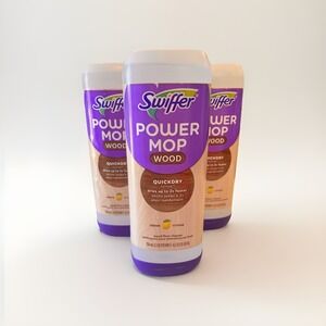 Swiffer Power Mop Wood Quick Dry Liquid Floor Cleaner Solution Lemon 3 Pack